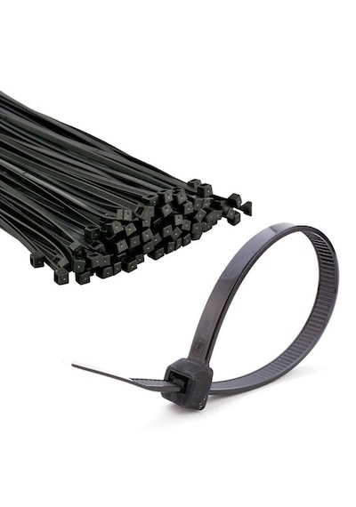 Siyah Kablo Bağı Plastik Cırt Kelepçe 4.8x300 Mm 100 Adet