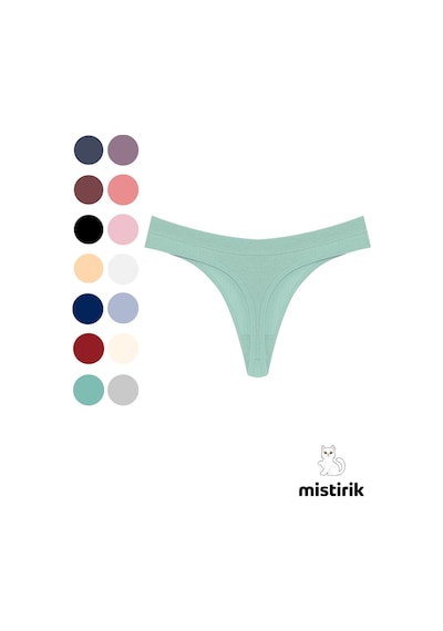 Mistirik Paulo Model Fitilli Esnek Kumaş String Tanga Su Yeşili Renk Su Yeşili