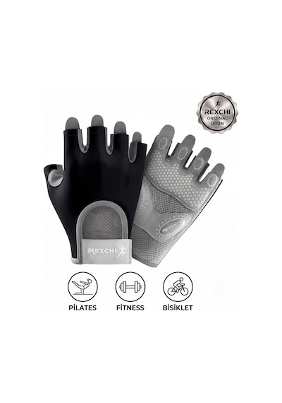 Alazpayterletmeyen Yarım Parmak Fitness Yoga Pilates Bisiklet Avuç Içi Kaymaz Silikon Spor Eldiven