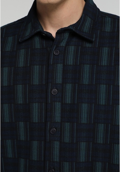 Colin's Colins Oversize Fit Shirt Neck Ekoseli Erkek Yeşil Uzun Kol Gömlek Cl1082341 Q1.v1 Pgr