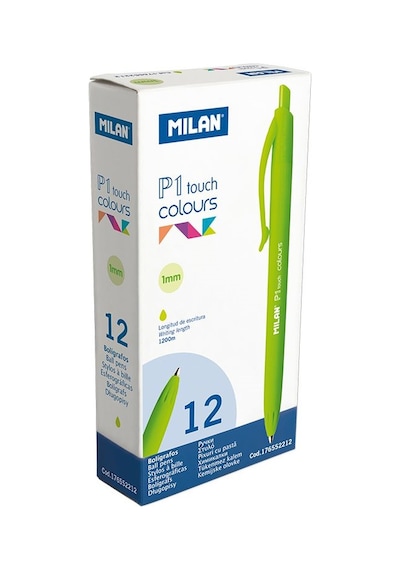 Mılan 176552212 P1 Touch Yeşil Tükenmz Kalem 12Li