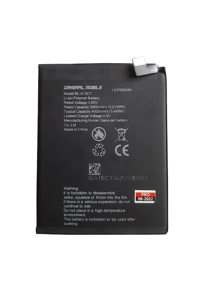General Mobile Gm20 Gm20 Pro Uyumlu Pil Batarya 4000mAh