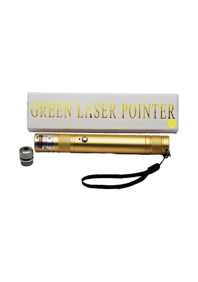 Lazer Poınter Usb Li - Gold Yeşil Lazer Metal Kasa Beyaz Kutu 5468