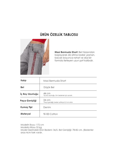 it's basic Kadın Füme 4s6-13 Süper Baggy Nakışlı Özel Tasarım Jort