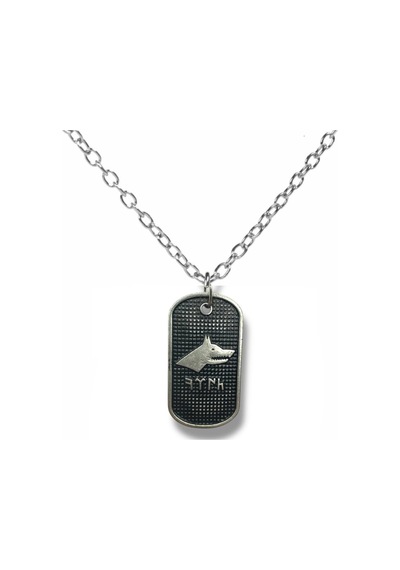 Bozkurt Figürlü Göktürkçe Türk Yazılı Künye Kolye Gümüş Renk Unisex Metal Takı Çok renkli
