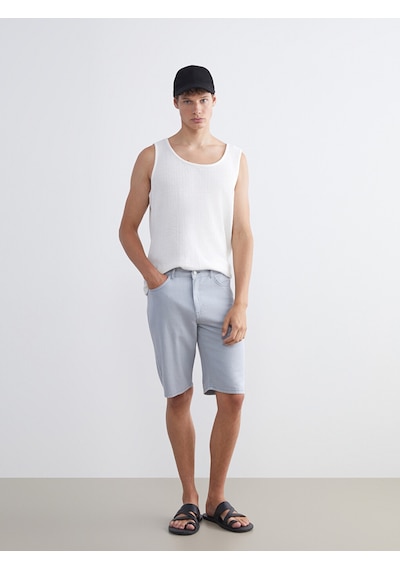Lcw Jeans Mavi Standart Kalıp Erkek Jean Şort
