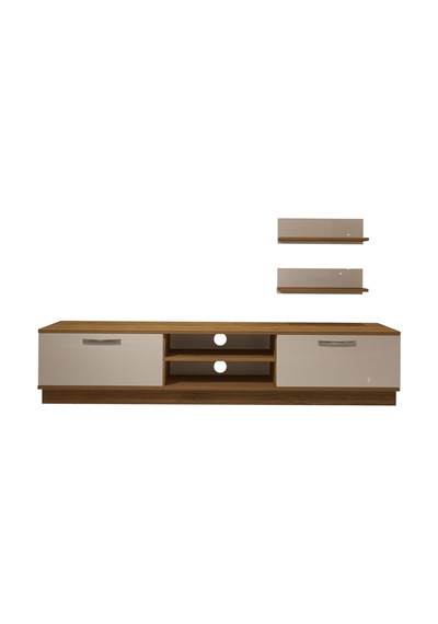 Decoraktiv Eko 4b Mdf Dvd Tv Ünitesi Tv Sehpası - Pera Beyaz Meşe - Beyaz