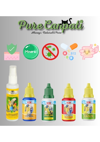 Purecanpati Tam Kuş Vitamin Ve Bakım Seti Muhabbet Paraket Kanarya