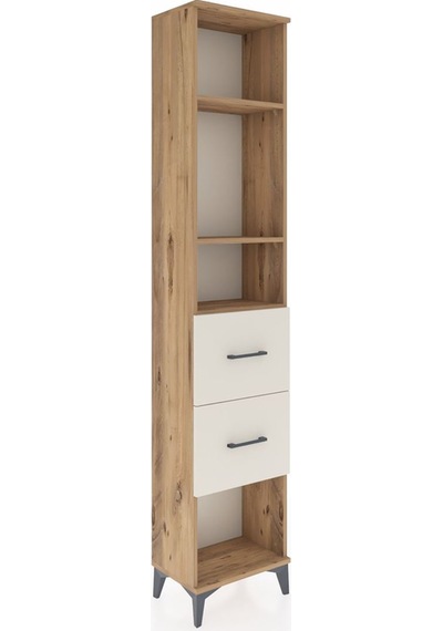 Arges Dolap 3 Raflı 2 Çekmeceli 44x30x221 Çam-aytaşı Çam