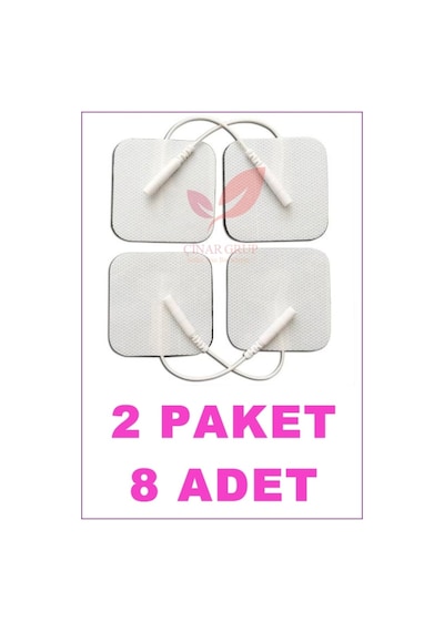 Kablolu/Soketli Tens Pedi. Elektrodu 5Cm X 5Cm 2 Paket 8 Adet