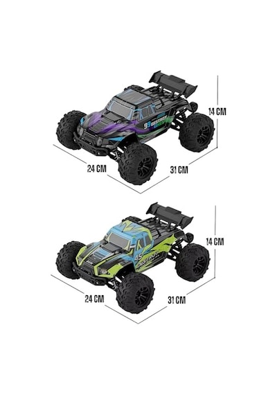 Giffy/oyuncak 2.4 Ghz Uzaktan Kumandalı 50 Km Hız Yapan Araba, Full Fonksiyon, 4x4 Offroad Arazi Aracı 1300 Mah Şarjlı Pilli Yüksek Teker Araç