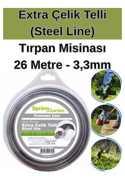 Bahçe Ot Misinası 3.3 Mm / Extra Çelik Telli