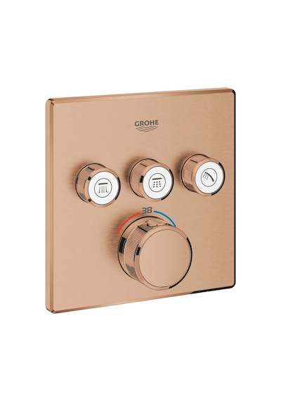 Grohe Grohtherm Smartcontrol 29126Dl0 Üç Valfli Akış Kontrollü Ankastre Termostatik Duş Bataryası Bakır