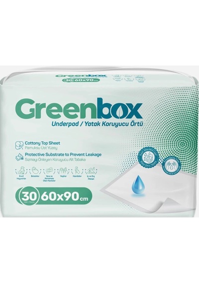 Greenbox Yetişkin Yatak Koruyucu Alt Açma Örtü 60x90 Cm Adet 60 Adet