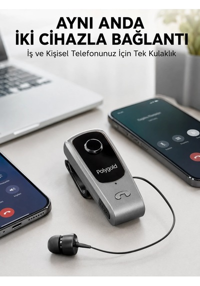 Bluetooth Kulaklık Mikrofonlu Ve Ses Kontrollü Kablosuz Kulak İçi
