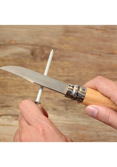 Opinel Mini Masat Paslanmaz Çelik Kamp Bıçak Bileyici 7.5 CM Gümüş