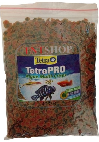 Tetra Pro Algae Multi Crips 40 Gr - Bitkisel Spirulina İçerikli Balık Yemi