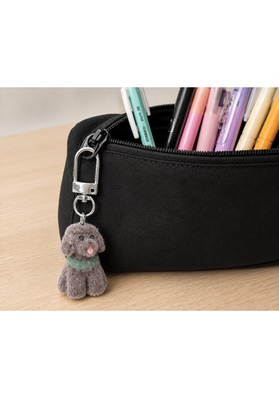 Sevimli Peluş Köpek Charm Anahtarlık Yumuşak Mini Peluş Çanta Süsü Aksesuarı