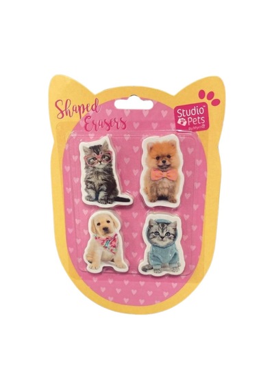 Studio Pets Pt-783 Blist 4 Lü Kedi,köpek Silgi Set