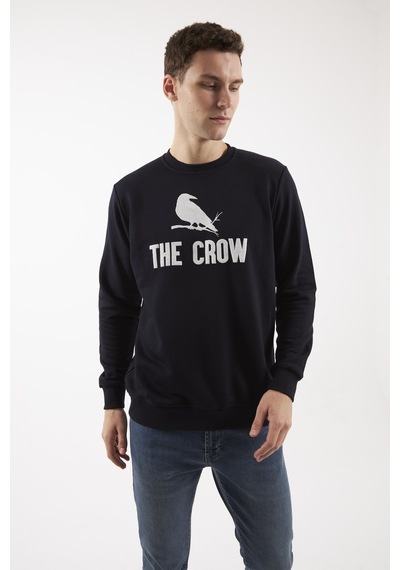 The Crow Zoom Lacivert O-yaka Sweatshırt Lacivert