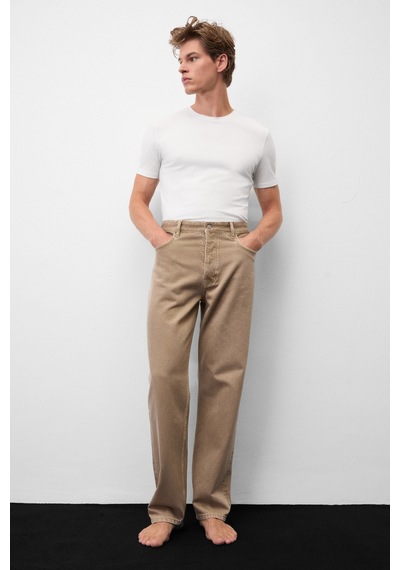 Grımelange Grimelange Carpe Erkek Straight Fit Vizon - Bej Jeans