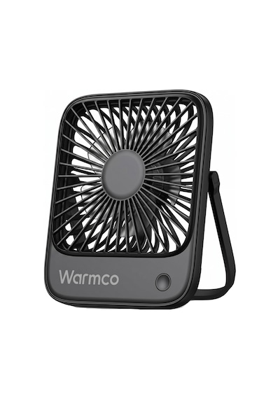 Warmco D1 Masaüstü Vantilatör Usb Ve Type-c Bağlantılı Taşınabilir Ultra İnce Soğutucu Fan Siyah