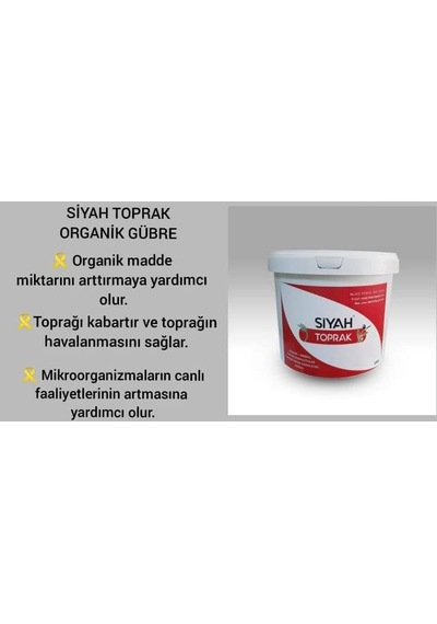 Siyah Toprak Düzenleyici Orgomineral Gübre 20 KG Kova