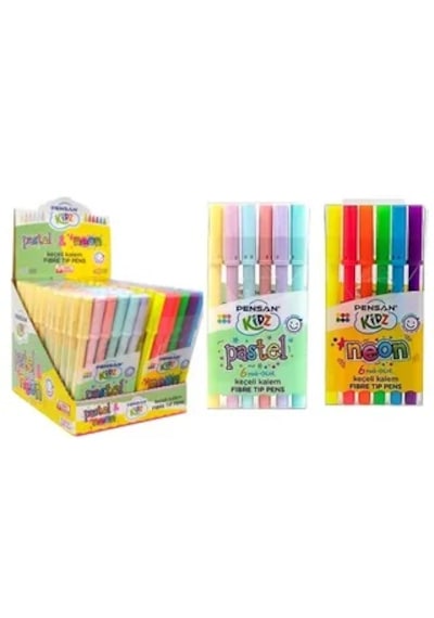Pensan 99090 Kidz Pastel Keçeli Kalem 6 Renk