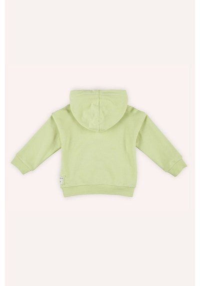 Erkek Bebek Kapüşonlu Yeşil Sweatshirt Çok Renkli