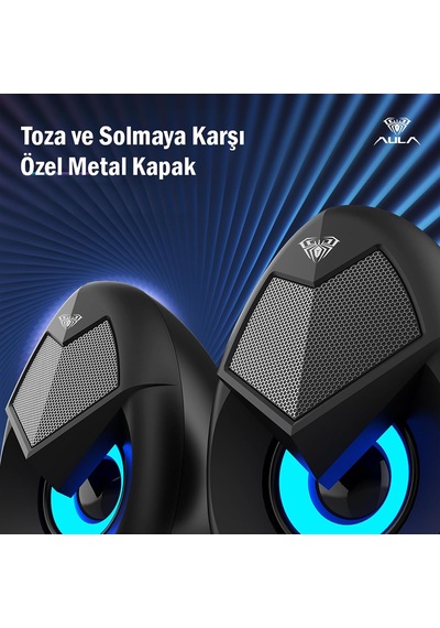 N-69 2 3w Rgb Led Işıklı Masaüstü Oyuncu Laptop Pc Bilgisayar Hoparlörü