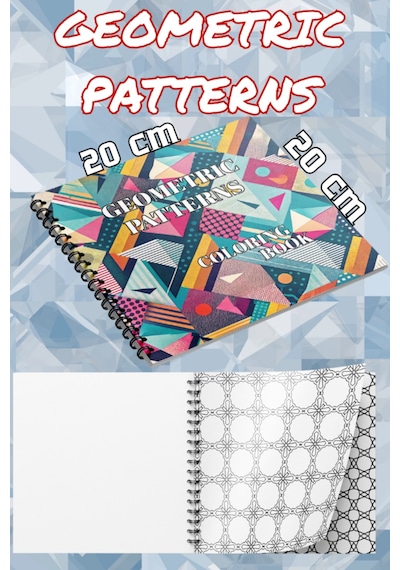 Geometrik Patternler 20 X 20 Cm Büyük Boyama Kitabı