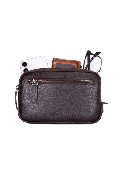 Bloominbag Majeste Nude Buff Brown Curated Deri Clutch Bag Kahverengi