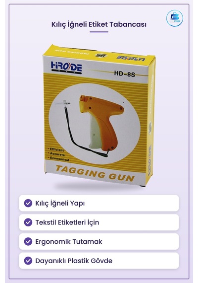 Etiketleme Tabancaı Uzun İğneli Tekstil Fiyat Etiketi Mağaza Ürün