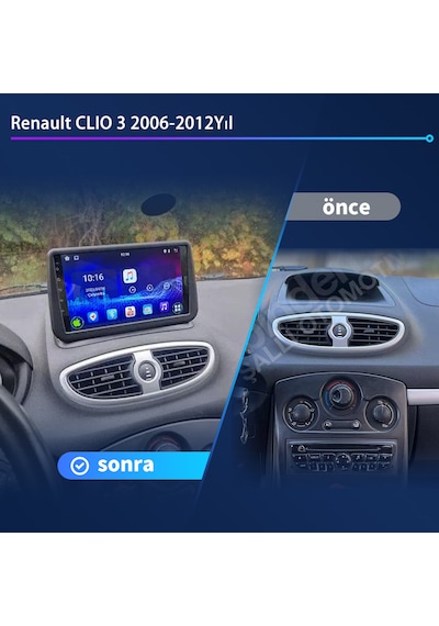 Renault Clıo 3 2006-2012yıl 2gb Ram 32gb Rom Multimedya Carplay N