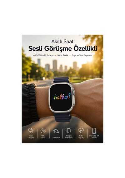 Yeni Nesil Arama Cevaplayan Uyku Ve Sağlık Takibi Gps Özelliği Standart