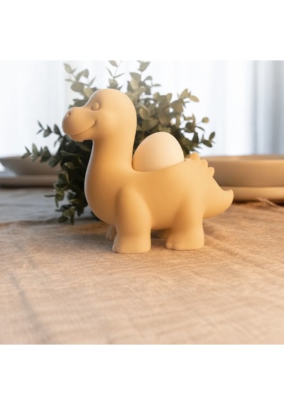 Alvera Dinozor Yumurtalık 3d Baskı Sevimli Eggosaurus Yumurta Tutucu-bej