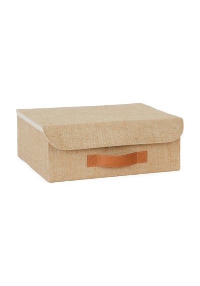 Ocean Home Textile Çekmece İçi Jüt Kapaklı Kutu 30 X 23 X 11 Cm Genel