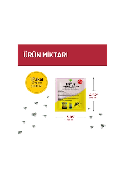 12 adet Sintut Karasinek Tuzağı için Çekici Yem | 300 Gr. 12 adet Sintut Karasinek Tuzağı için Çekici Yem | 300 Gr.
