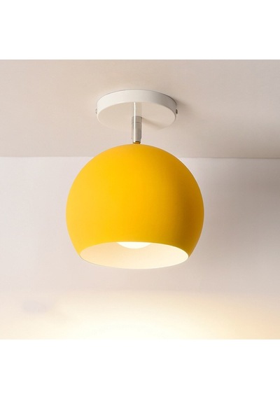 Riolight Modern Sarı Cafe,çocuk,genç Odası İçin Mafsallı Hareketli Başlık 1xe27 Metal Glop Avize Sarı