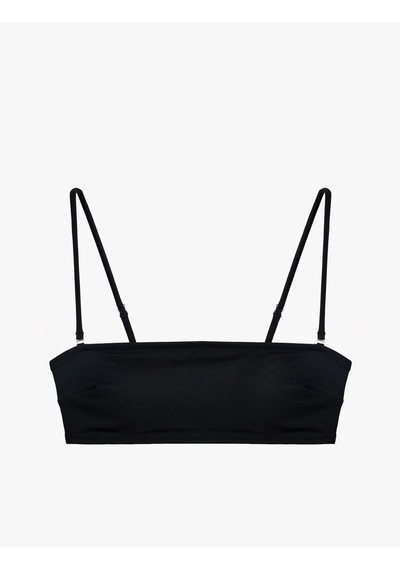 Koton Çıkarılabilir Askı Detaylı Straplez Bandeau Bikini Üstü Siyah 6sak10005mm Koton Çıkarılabilir Askı Detaylı Straplez Bandeau Bikini Üstü Siyah 6sak10005mm