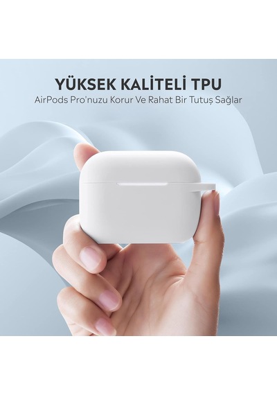 Airpods Pro Lansman Silikon Kılıf Beyaz
