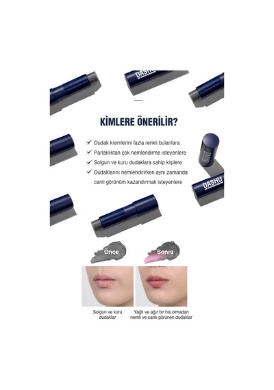 Dashu Mens Color Change Moisture Lip Balm Pembe