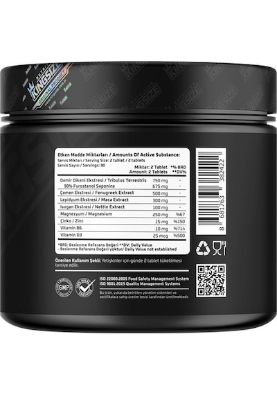 Kingsize Nutrition Alpha King 180 Tablet