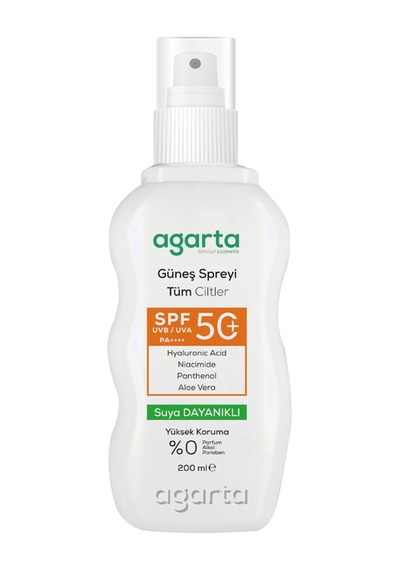 Agarta SPF 50+200 ML Yüz Ve Vücut Güneş Spreyi