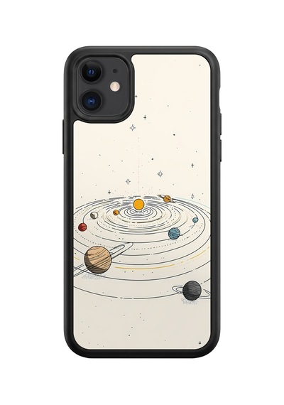 İphone 11 Uyumlu Güneşsistemigezegen Desenli Kamera Korumalı Darbelere Dayanıklı Kılıf 952-güneşsistemigezegen-iphone11