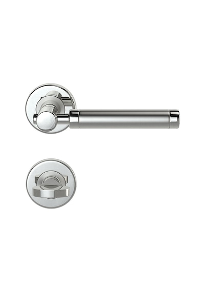 Condi 303 Saten Krom Rozetlı Kapı Kolu Saten Krom Rozetli Wc Tk
