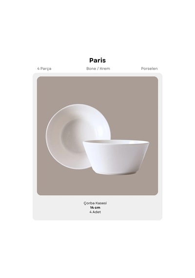Güral Paris 4 Parça 14 Cm Salata Kasesi