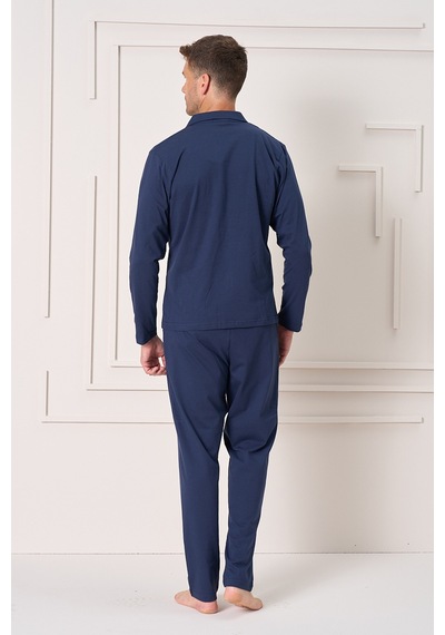 Remsa Erkek Penye Uzun Kol Pijama Takımı 2157 Laci03 Lacivert03