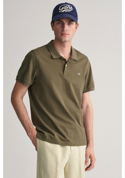 Gant Polo Yaka Erkek T-shirt Haki