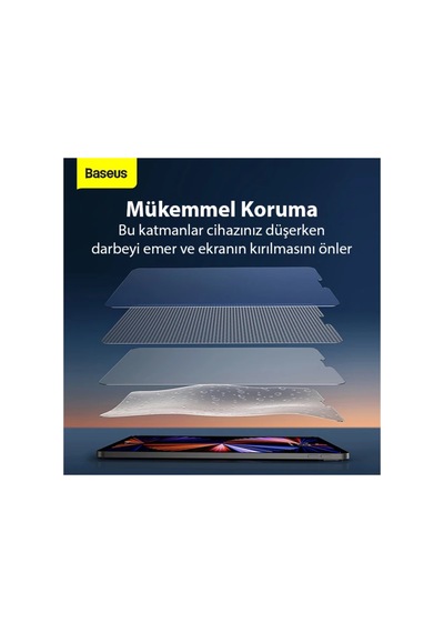 Apple Uyumlu iPad Mini 5 -4 Tempered Kırılmaz Cam Ekran Koruyucu- 5775 - Hs08378789-1685 Şeffaf 2